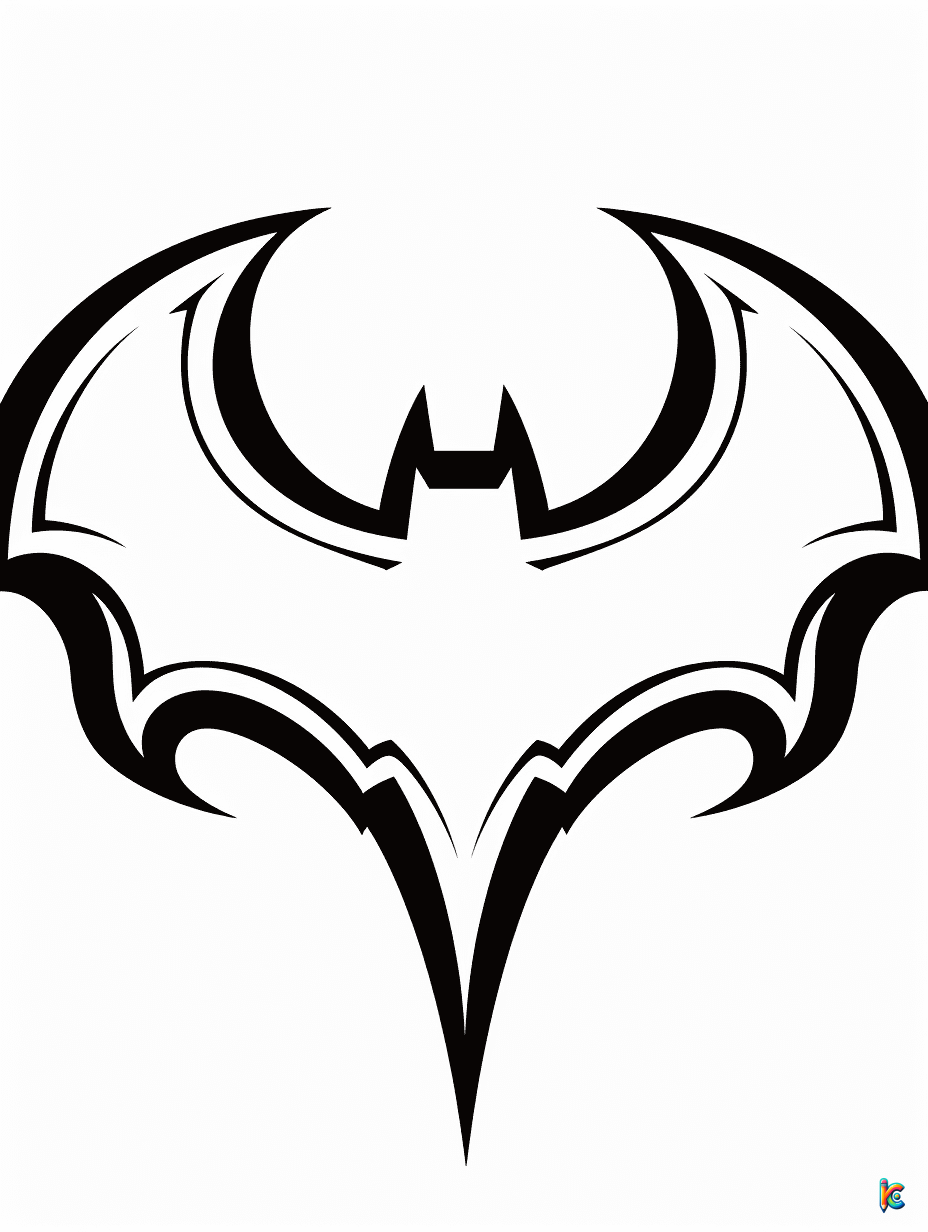 printable batman logo coloring pages