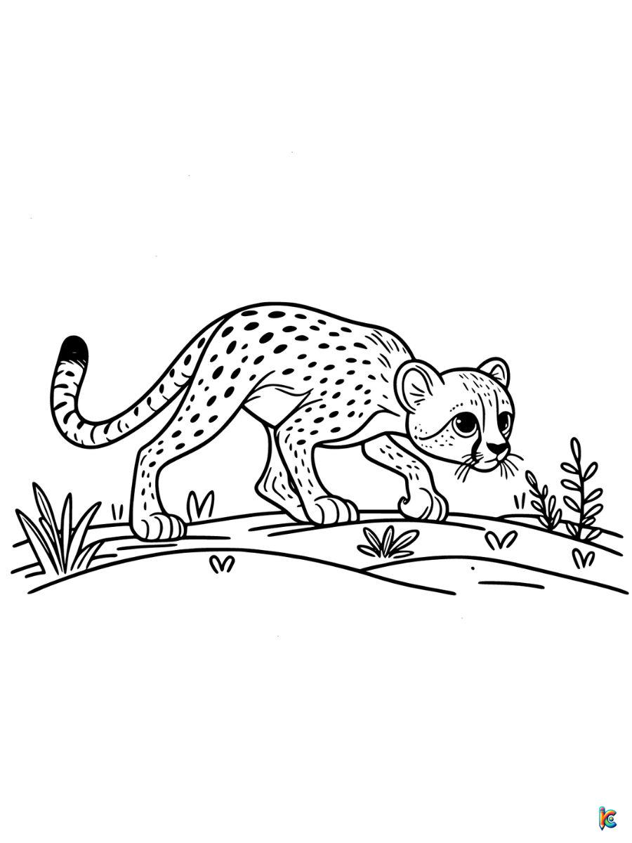 printable cheetah coloring pages