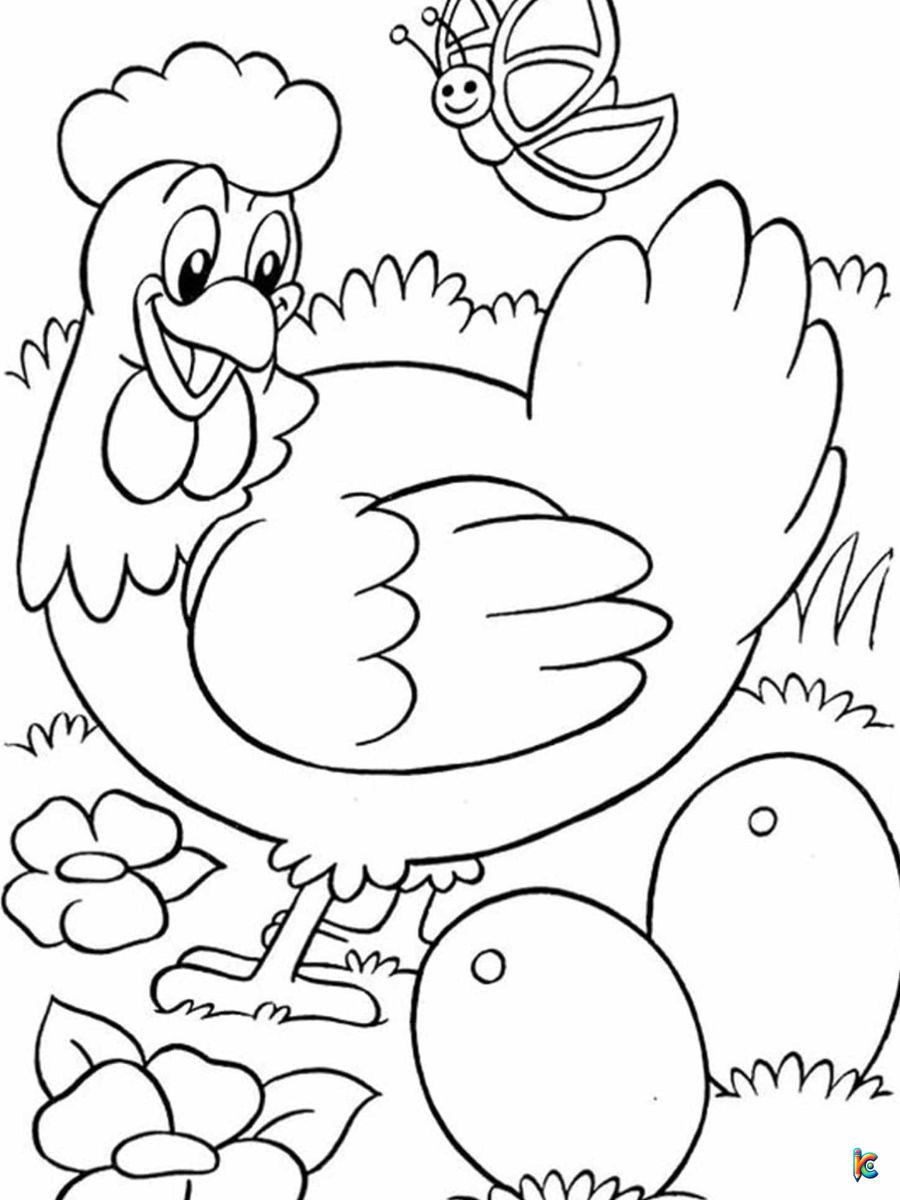 printable chicken coloring pages