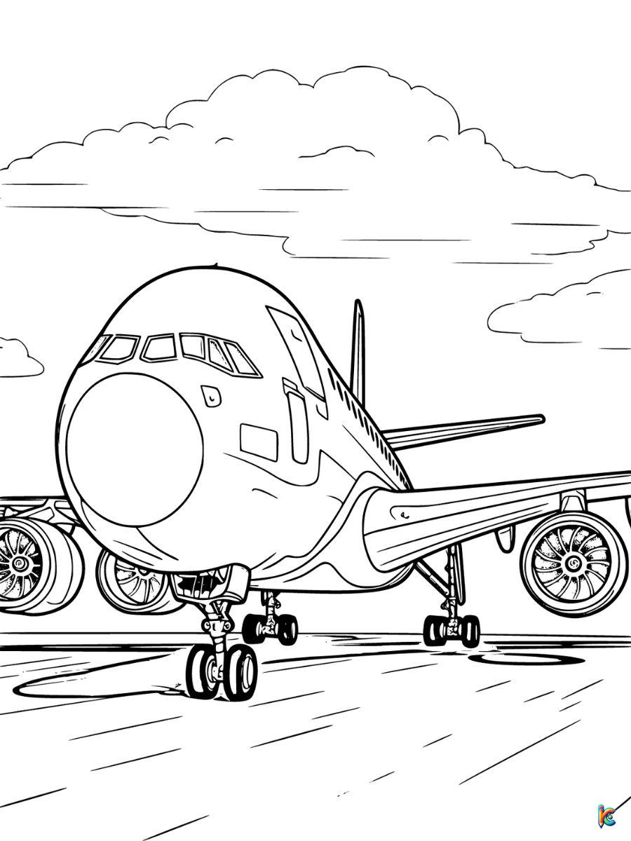 printable coloring pages airplane