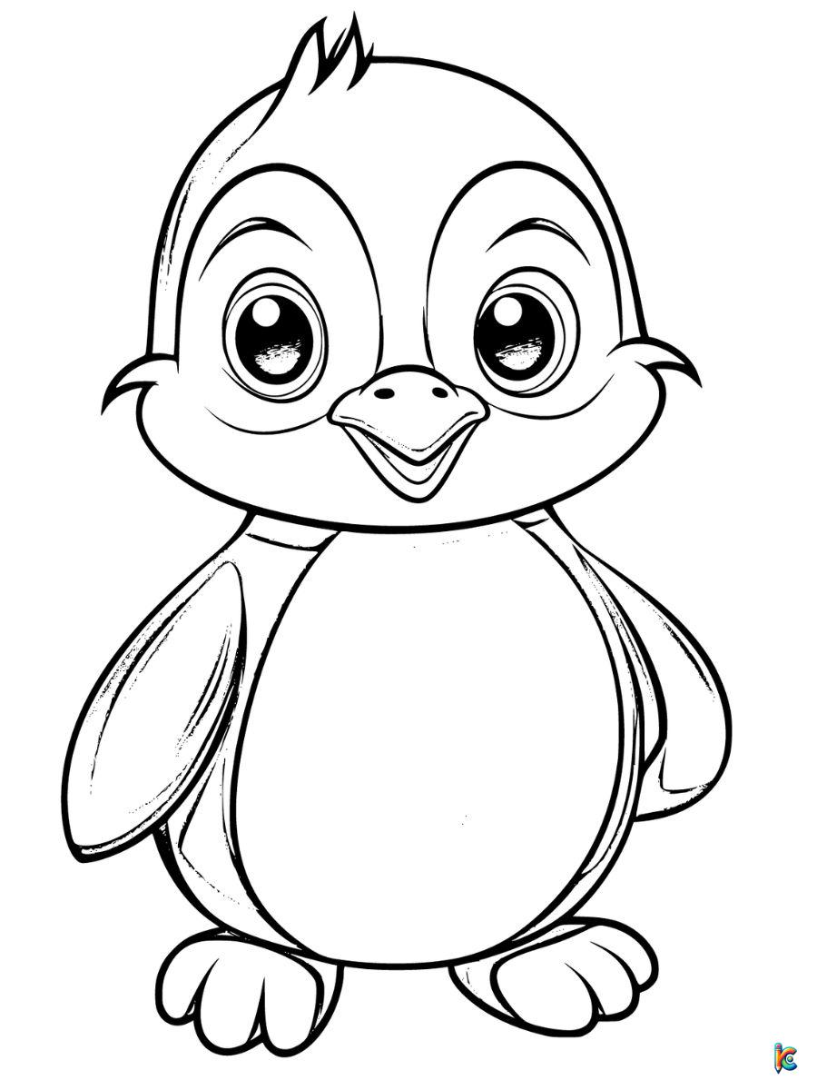 printable cute penguin coloring pages