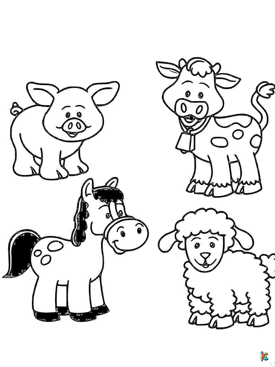 printable farm animal coloring pages