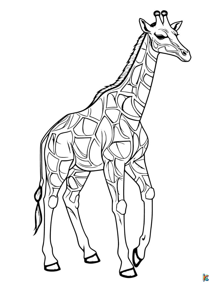printable giraffe coloring pages for adults
