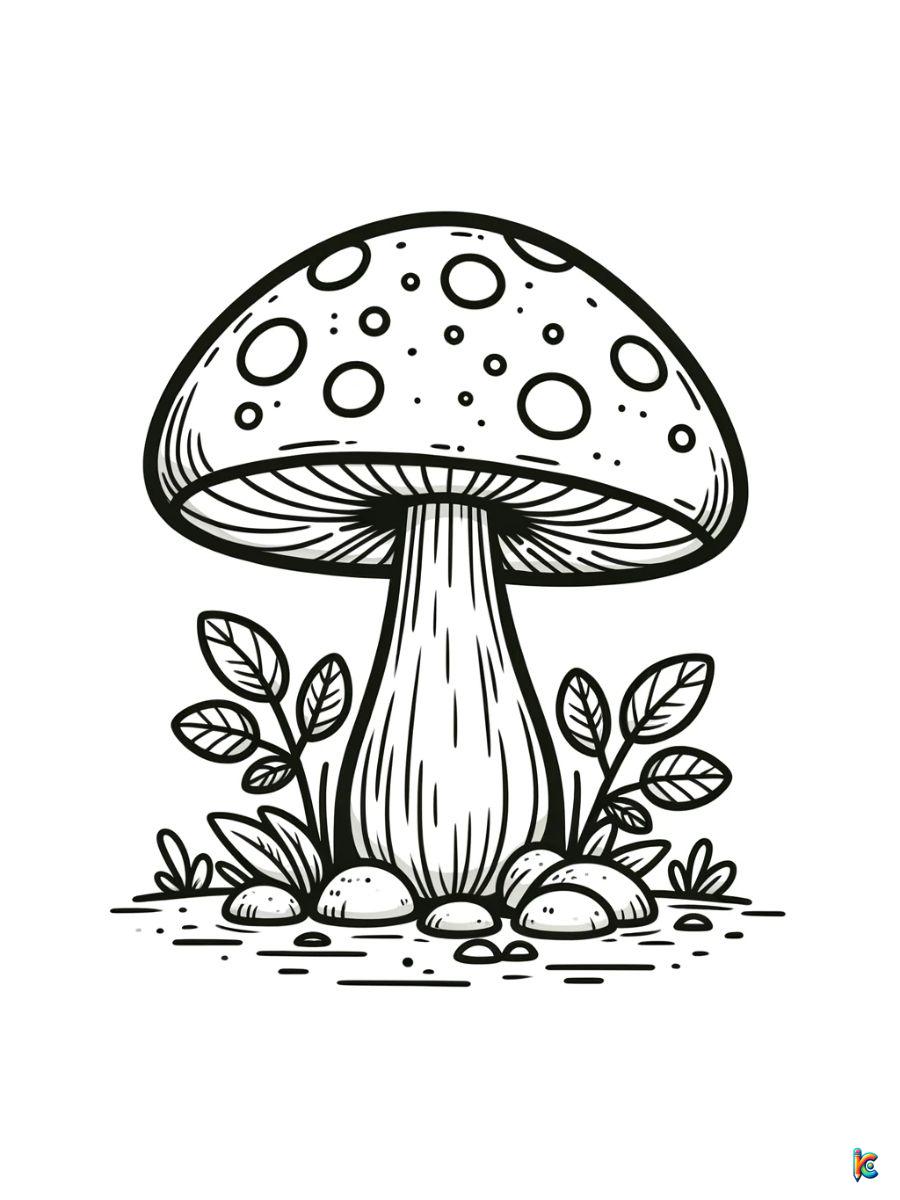 printable mushroom coloring pages