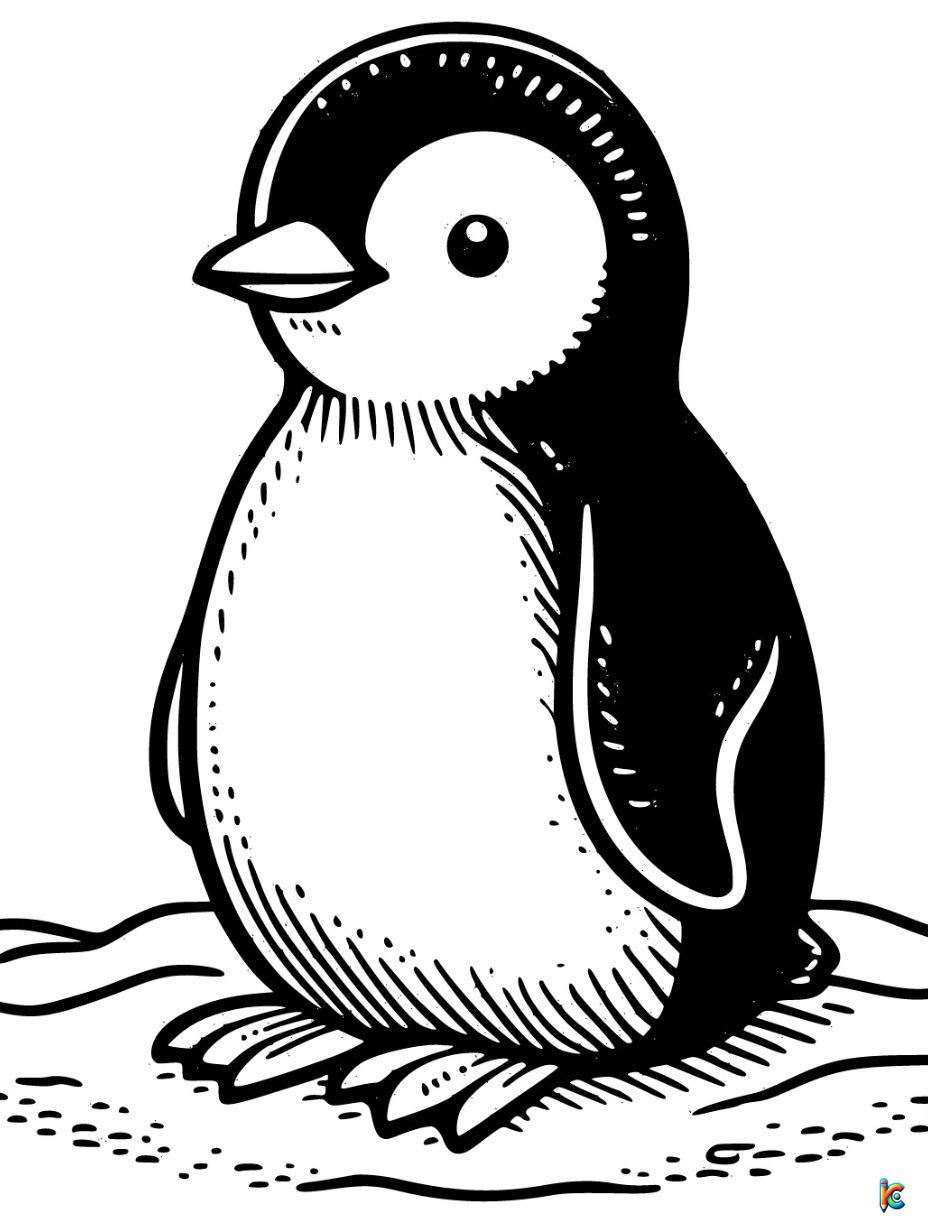 printable penguin coloring pages