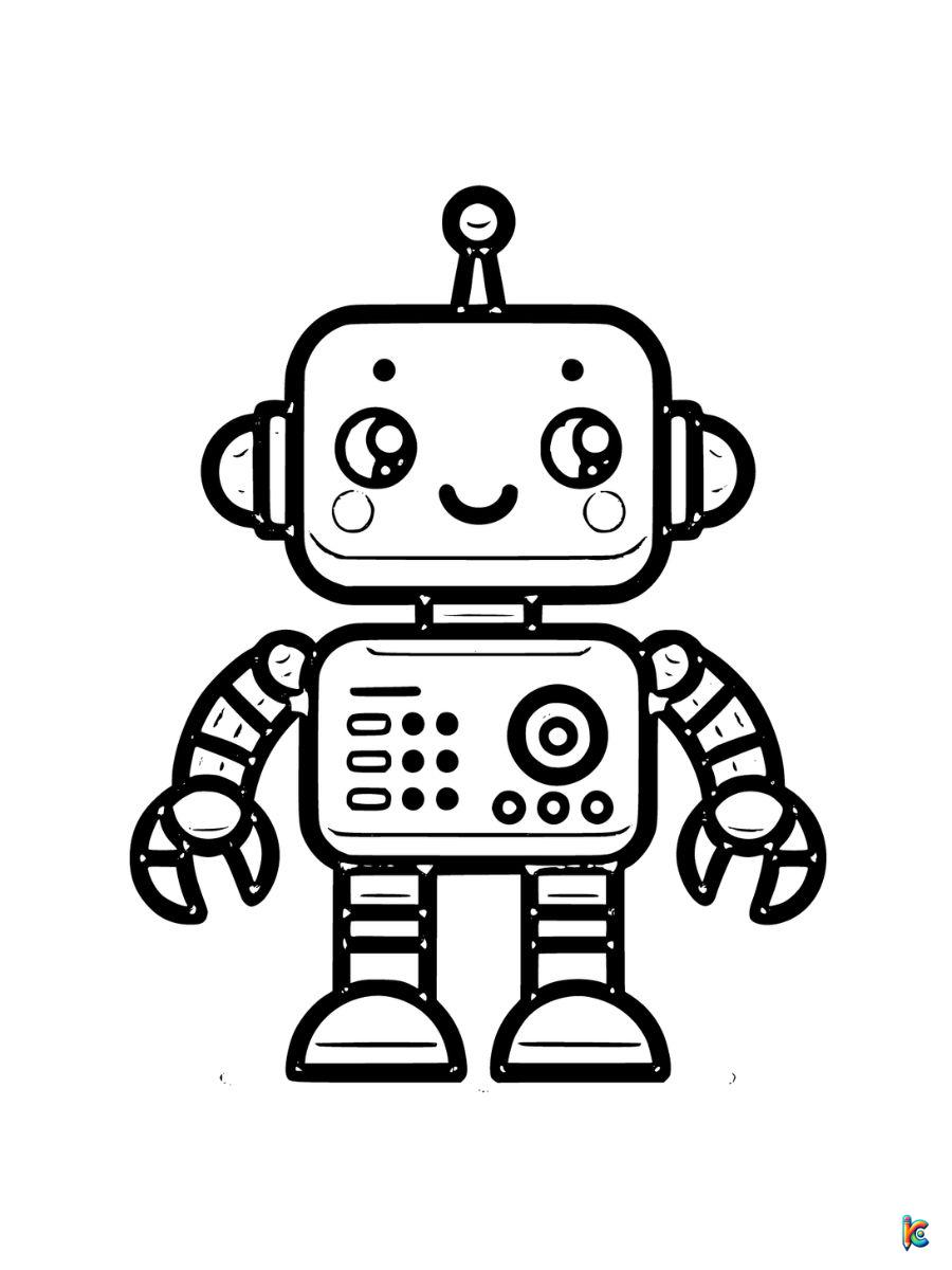 printable robot coloring pages