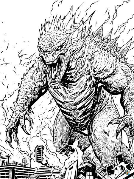 printable shin godzilla coloring pages