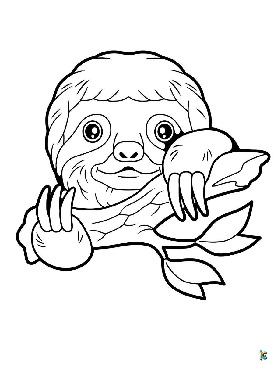 printable sloth coloring pages