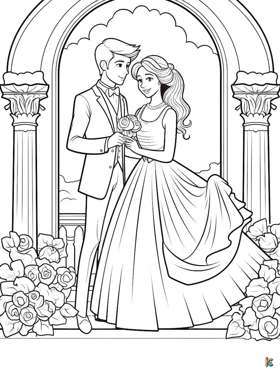 printable wedding coloring book pages