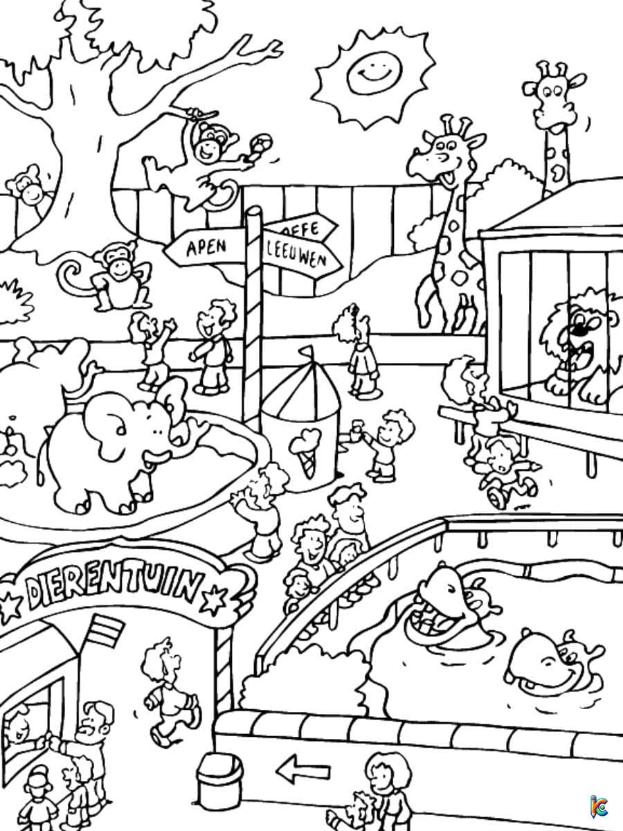 printable zoo animals coloring pages