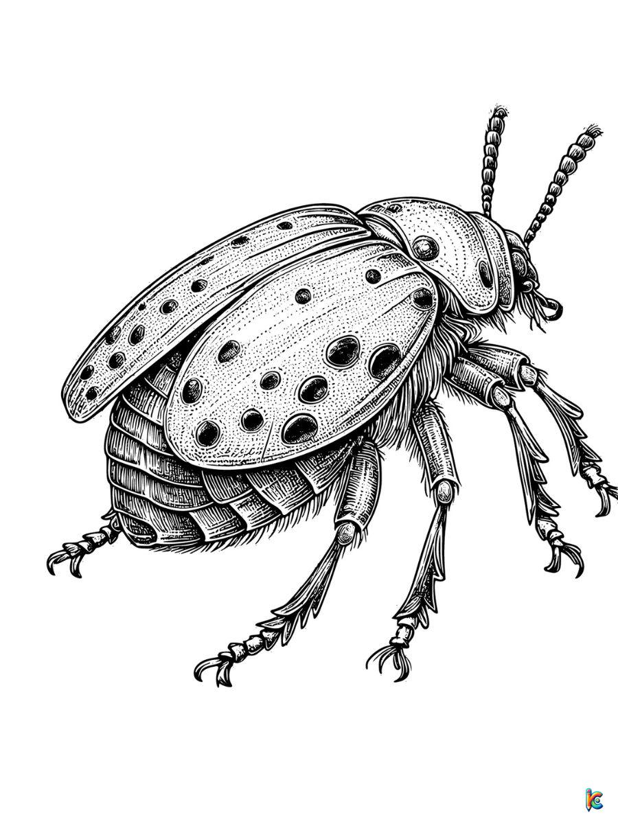 realistic bug coloring pages