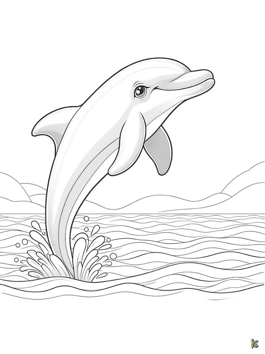 realistic dolphin coloring pages printable