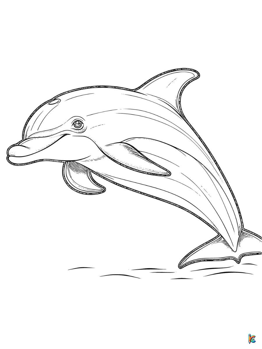 realistic dolphin coloring pages