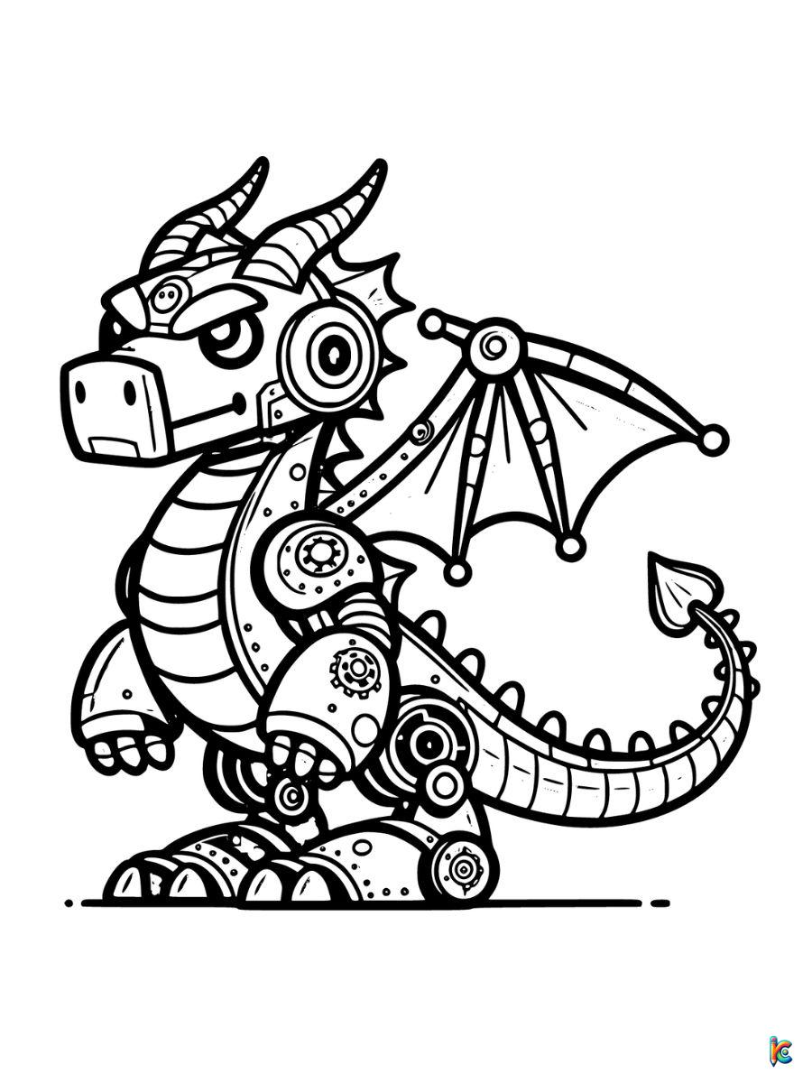 robot dragon coloring pages