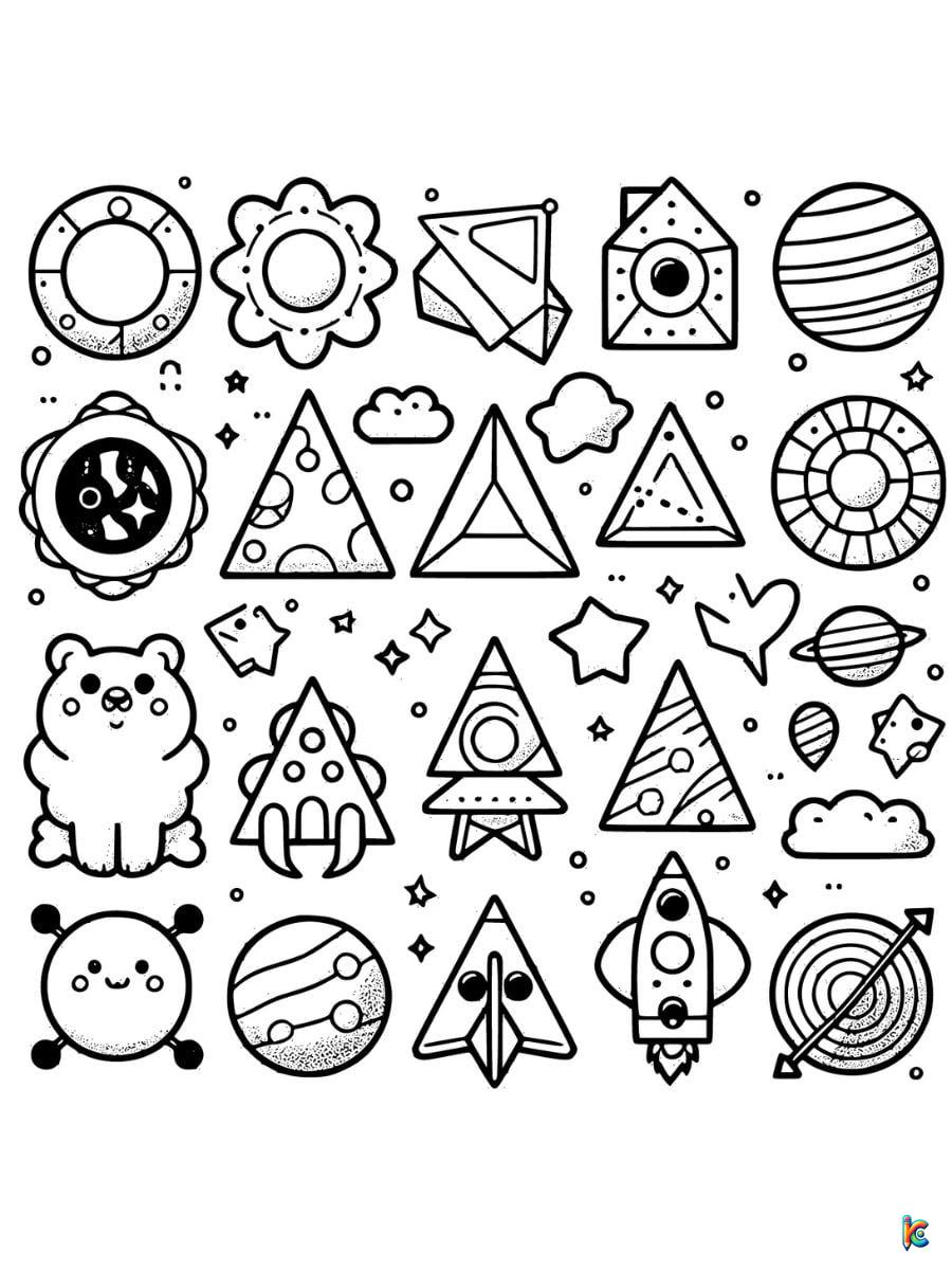 shape coloring page