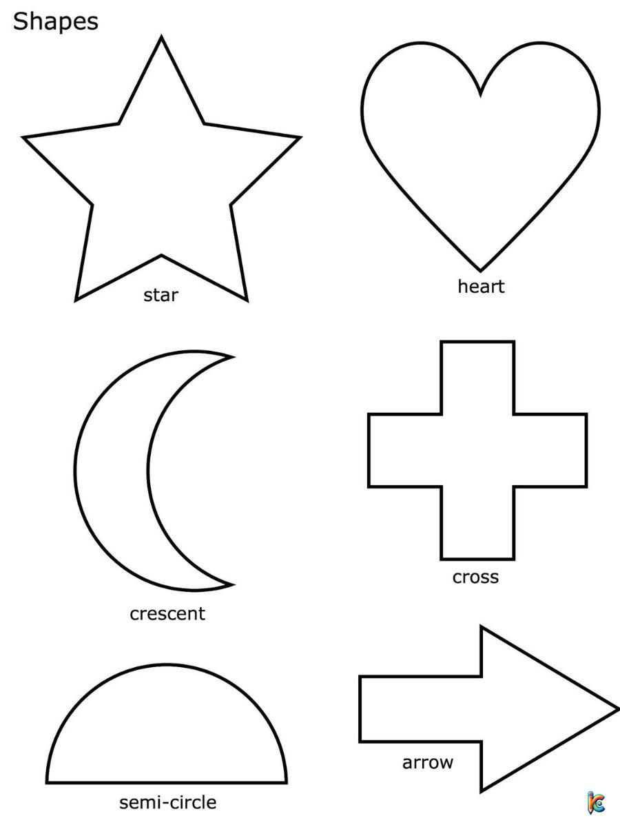 shapes coloring pages printable