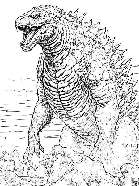 shin godzilla coloring page