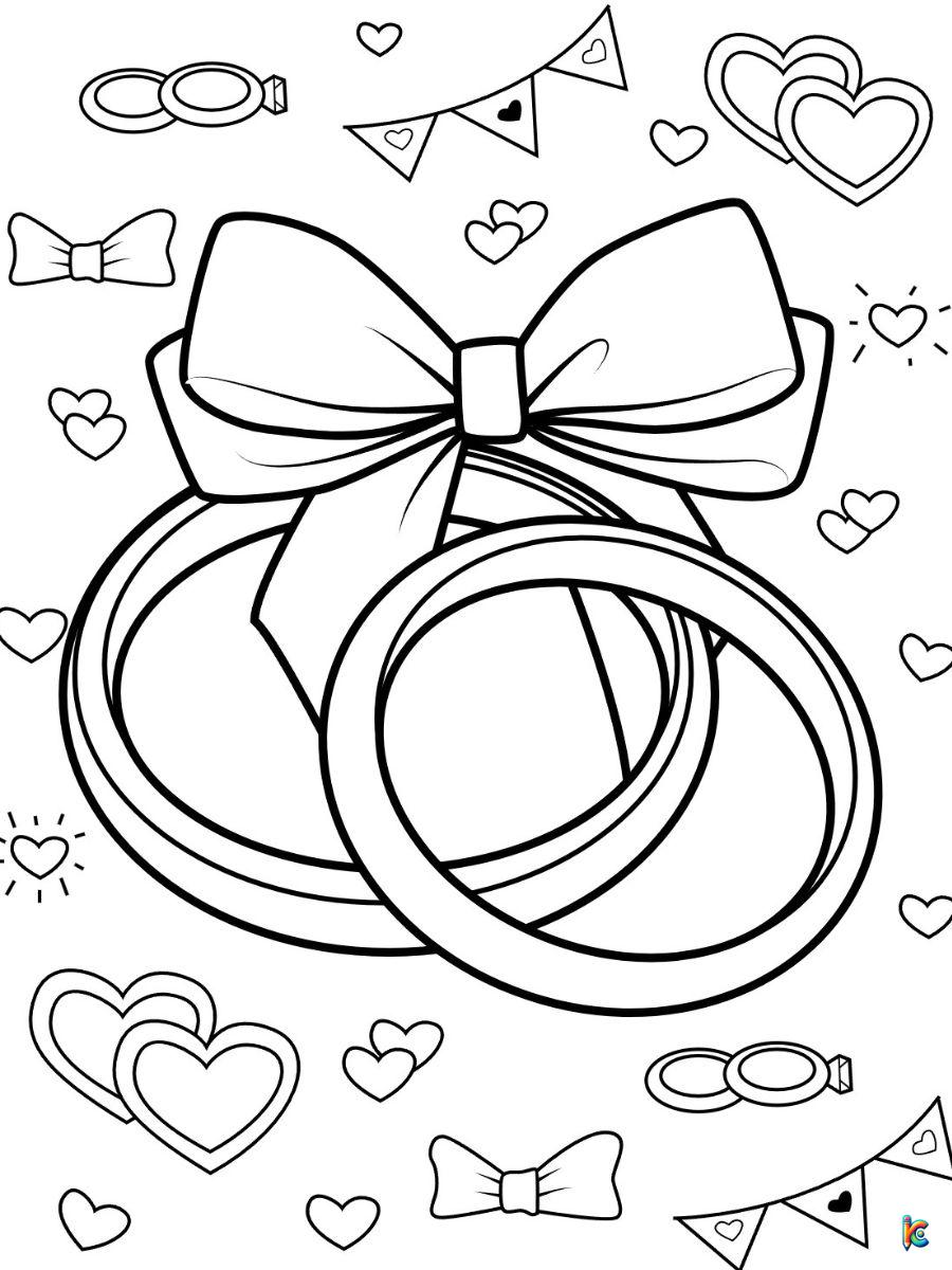 simple wedding coloring pages