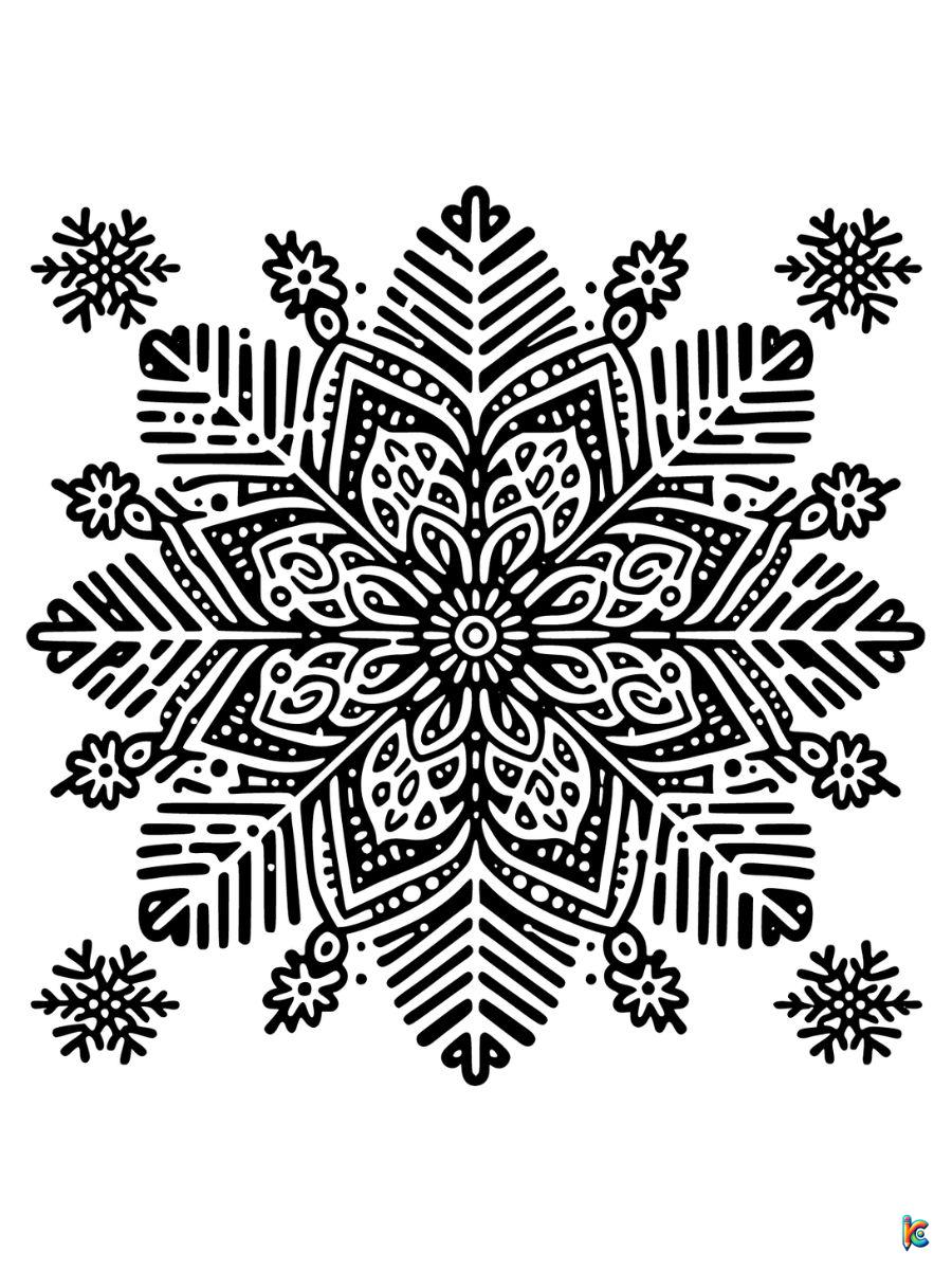 snowflakes color pages