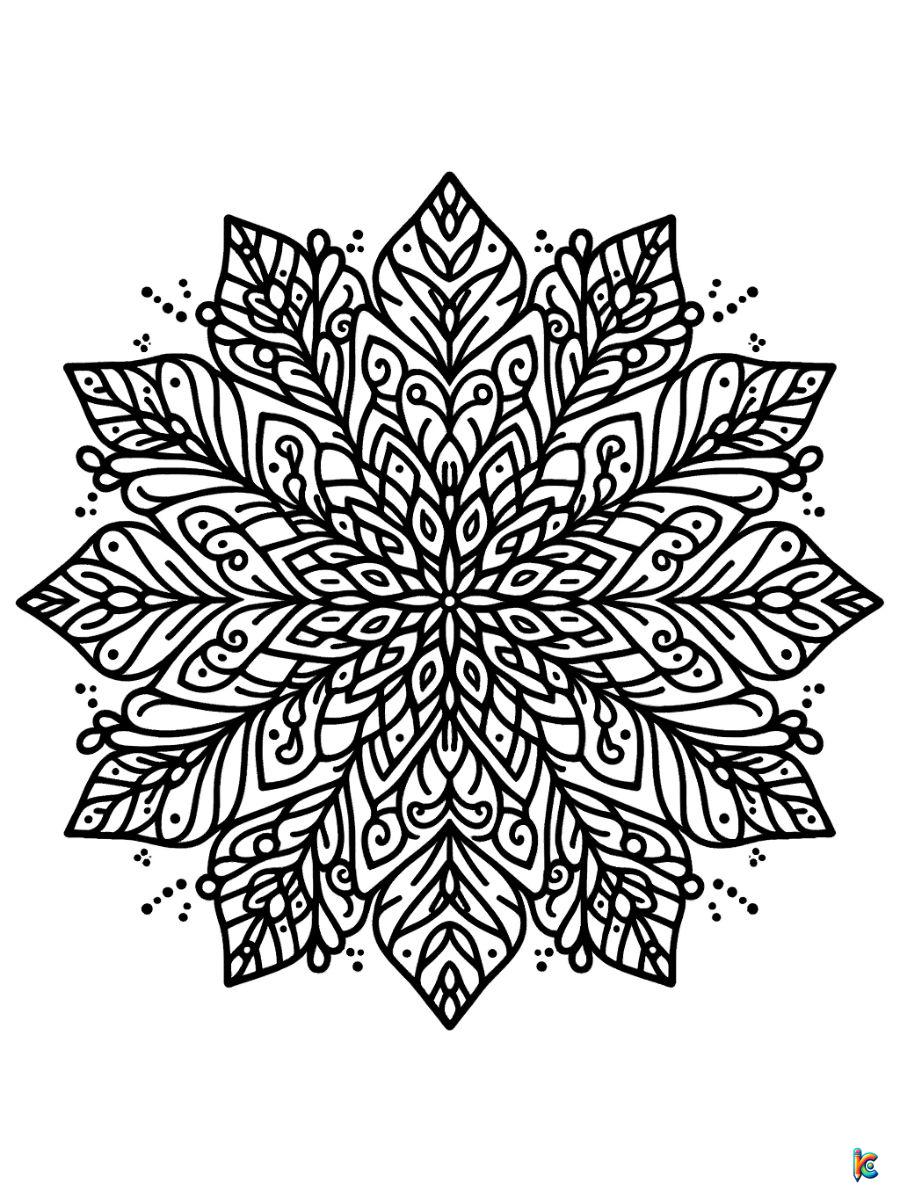 snowflakes coloring pages for adults