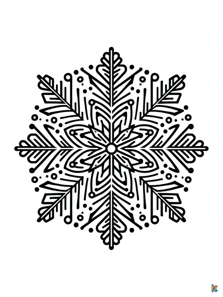 snowflakes coloring pages for kids