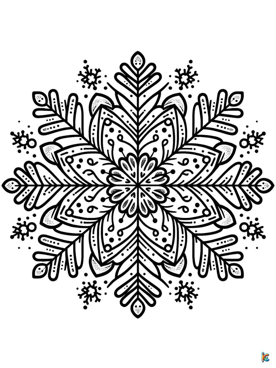 snowflakes coloring pages free