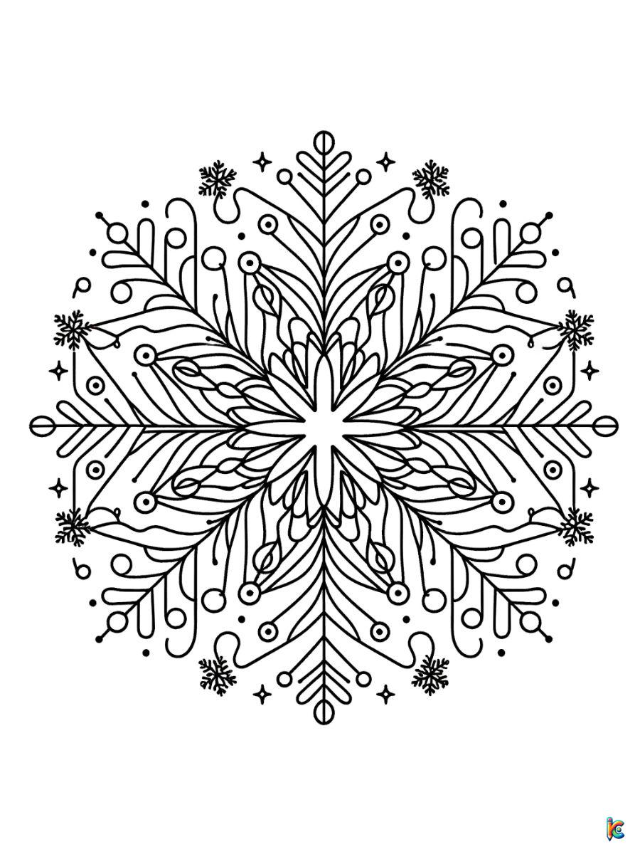snowflakes coloring pages printable