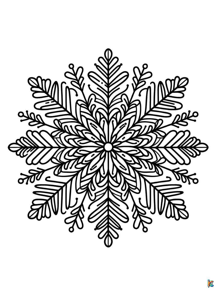 snowflakes coloring pages to print