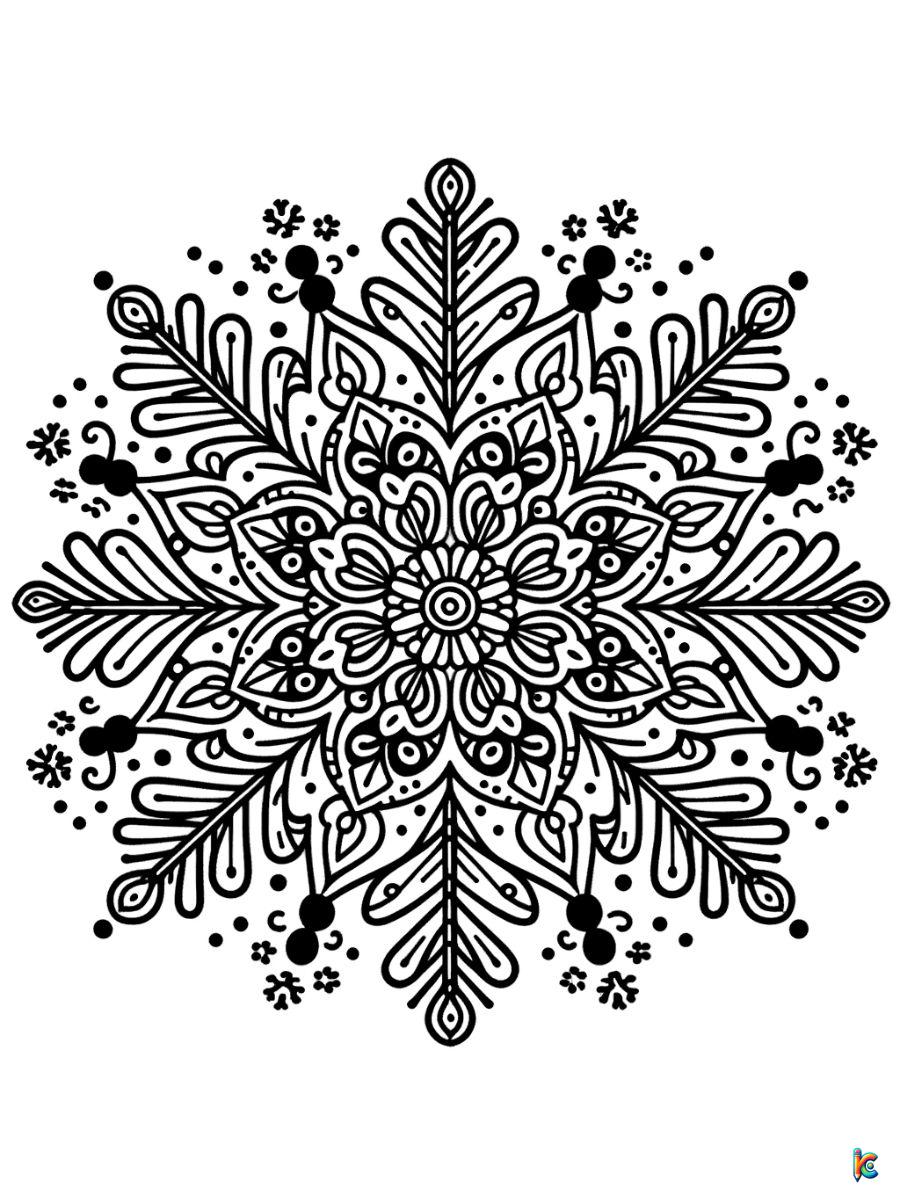 snowflakes coloring sheets free