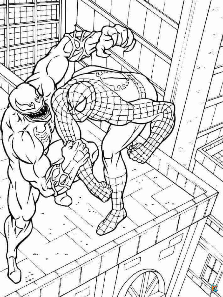 spiderman venom coloring pages