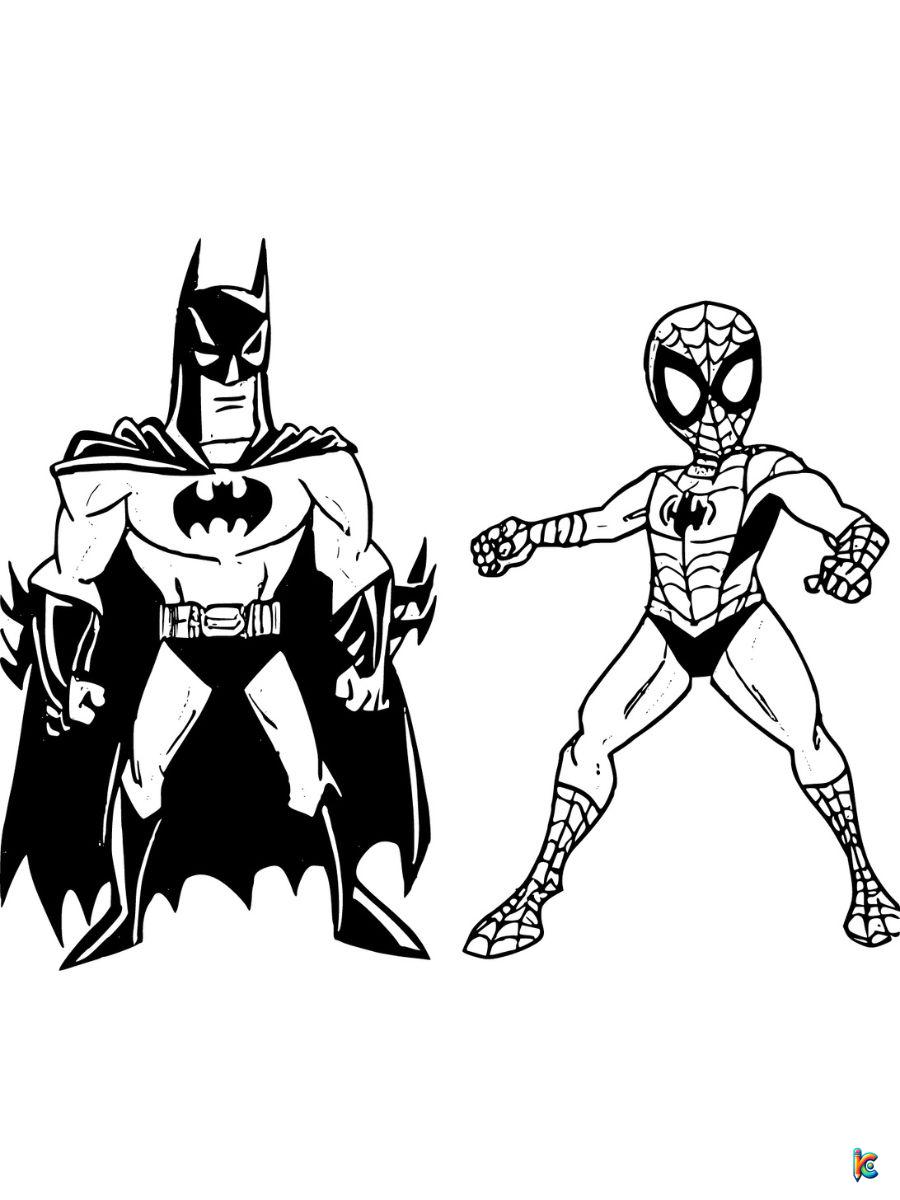 spiderman vs batman coloring pages