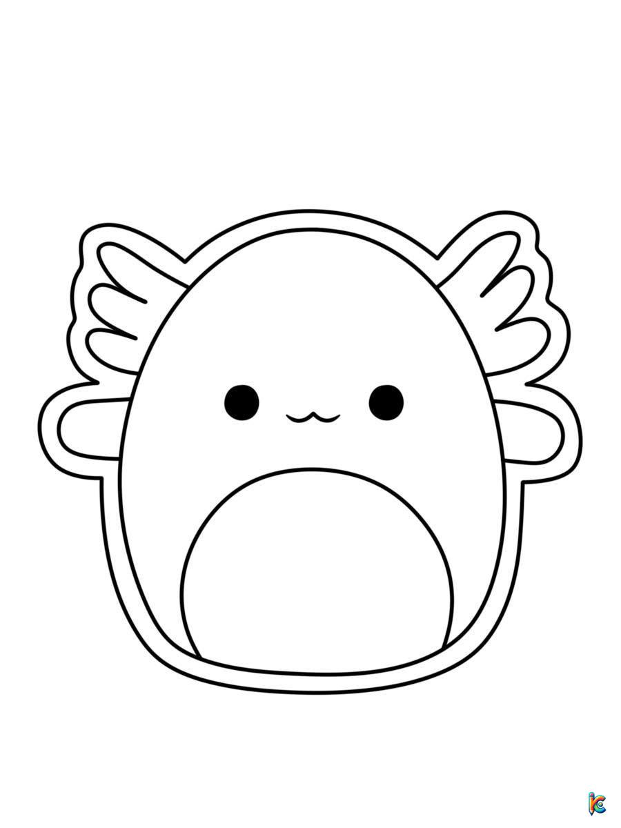 squishmallow coloring pages axolotl