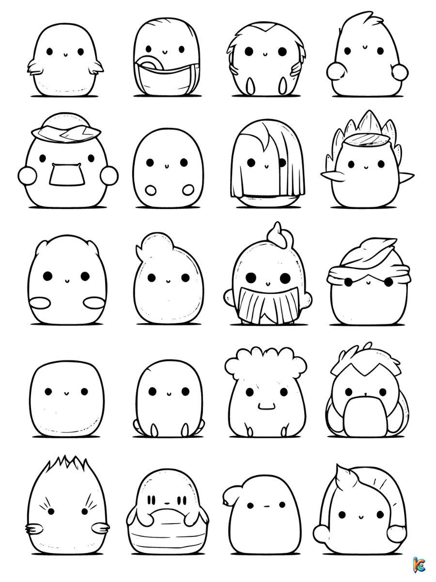 squishmallows coloring page