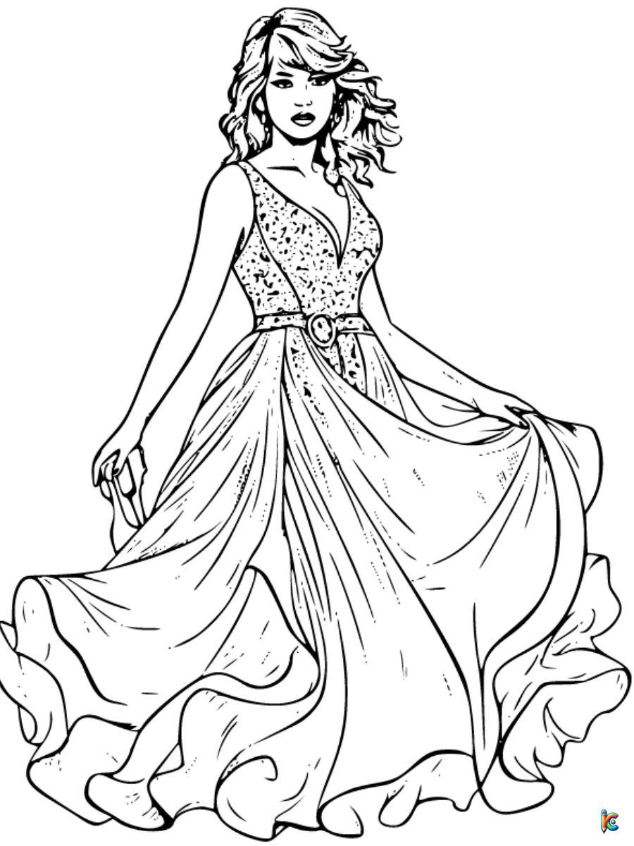taylor swift coloring pages printable