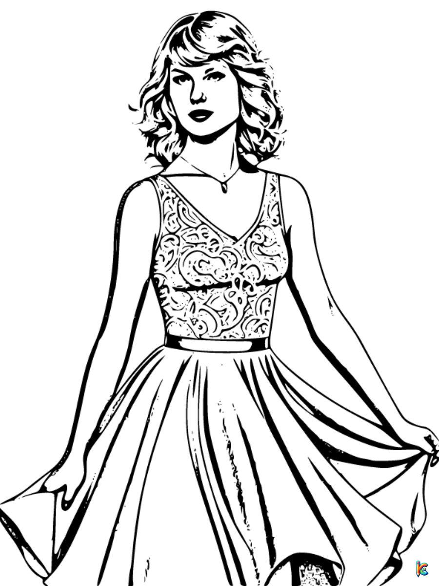 Taylor Swift Coloring Pages – ColoringPagesKC