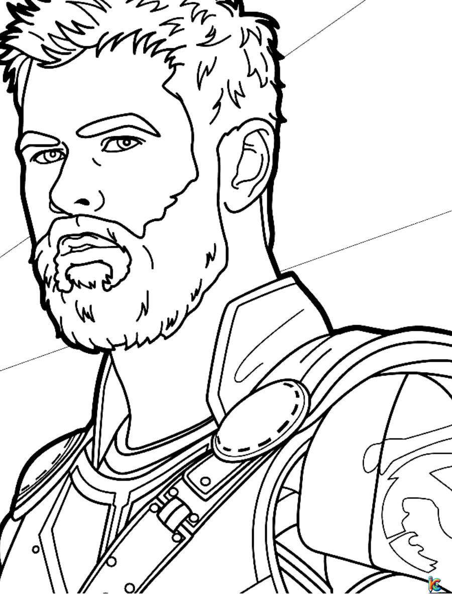 thor coloring pages printable