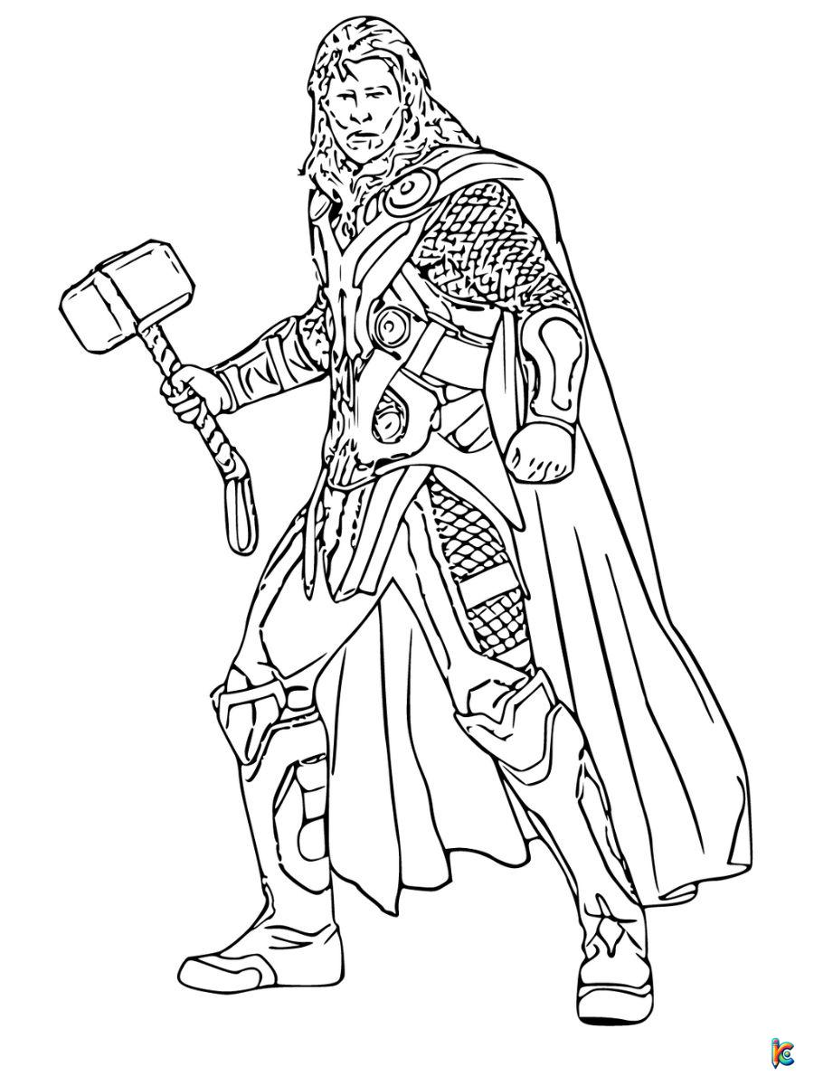 thor coloring pages to print