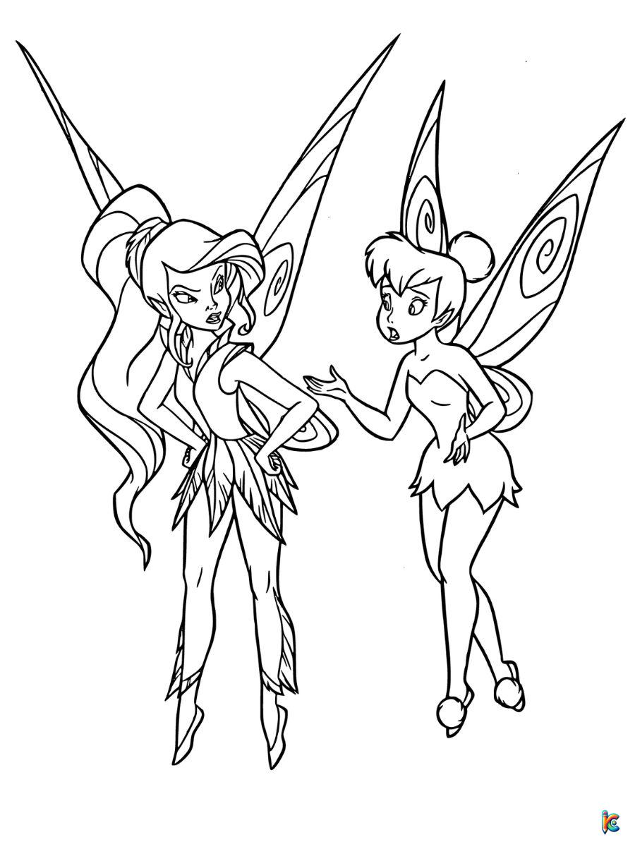 tinkerbell and friends coloring page