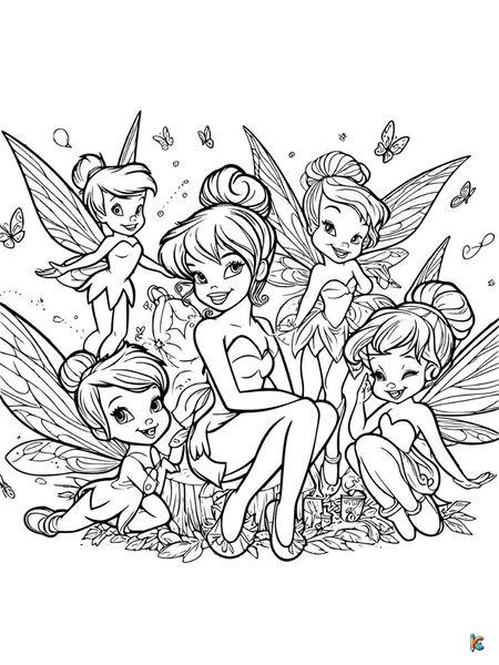 tinkerbell and friends coloring pages