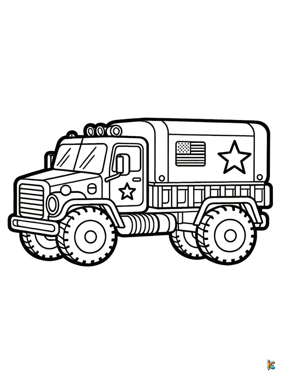truck coloring pages free printable