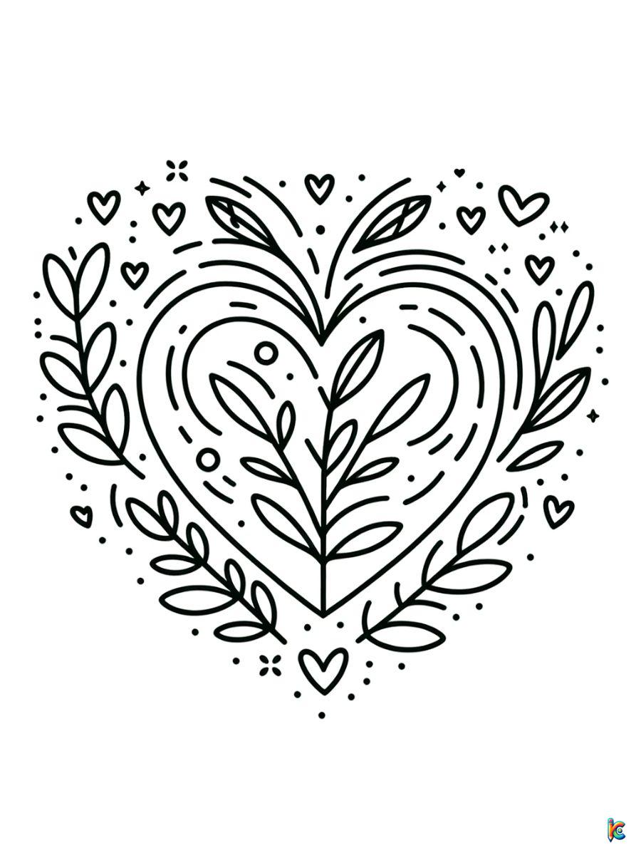 valentines day hearts coloring pages