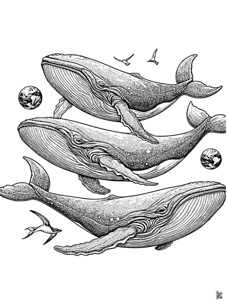whale printable coloring pages