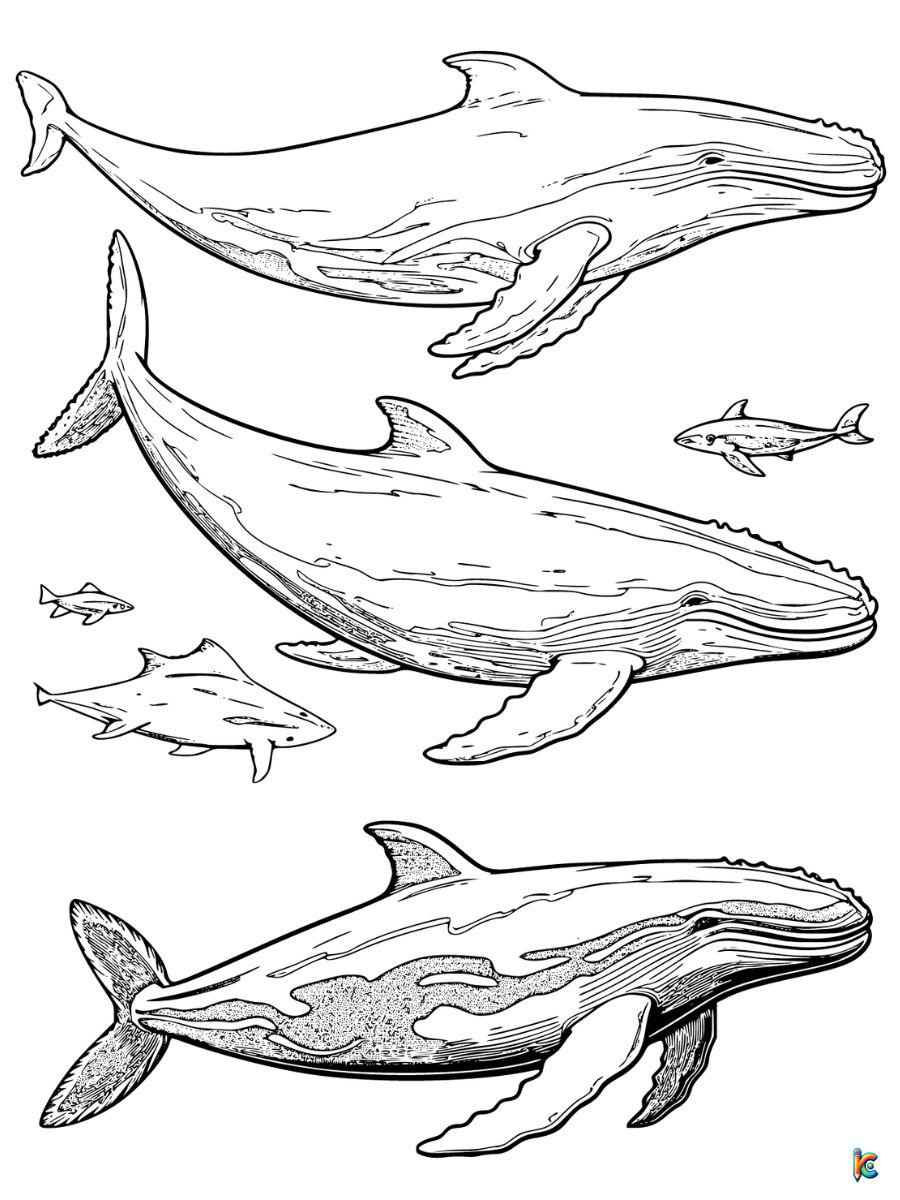 whales coloring pages