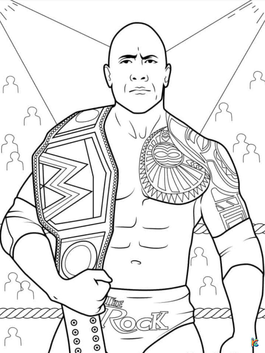 wwe belt coloring page