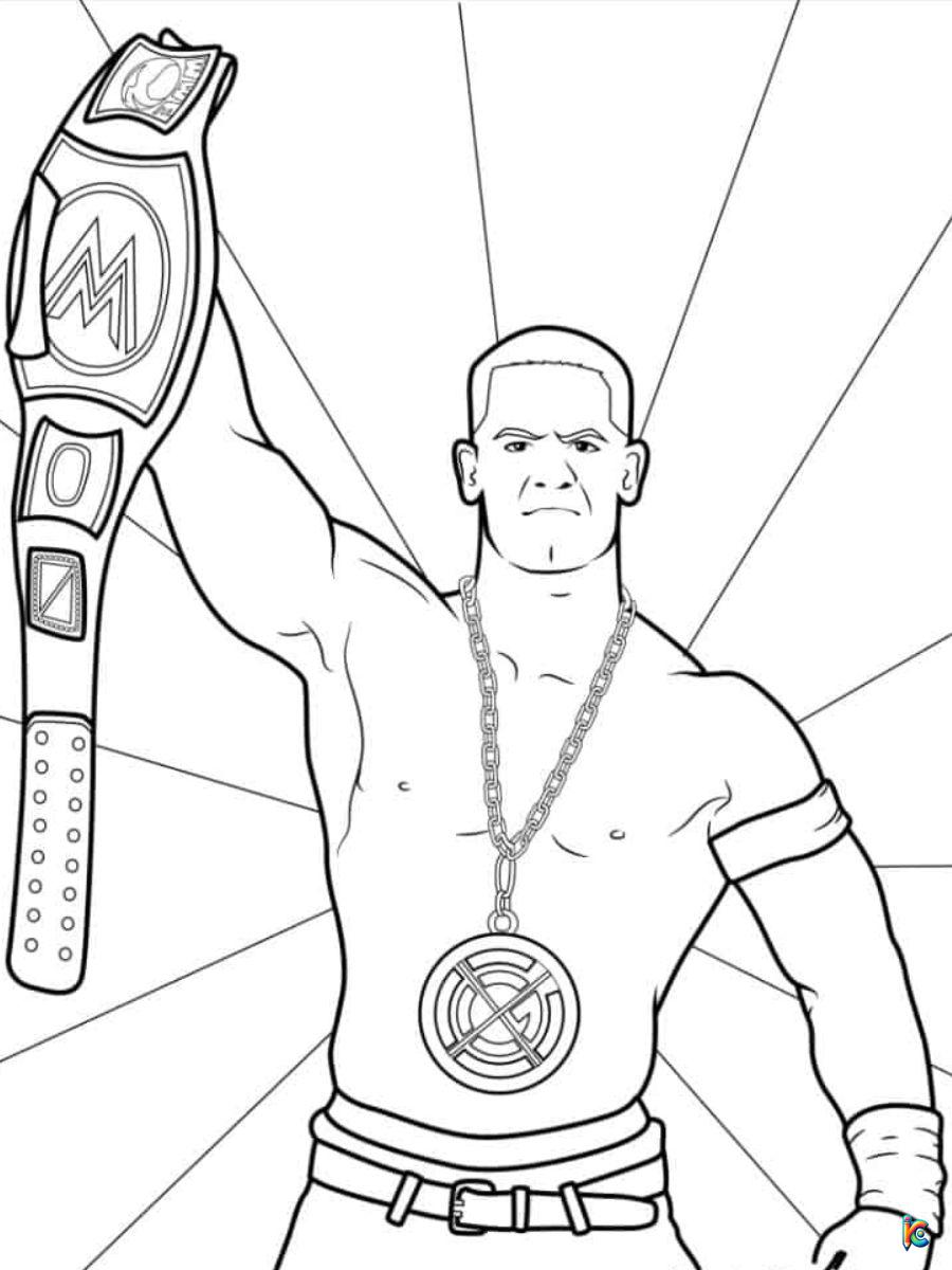 wwe belt coloring pages