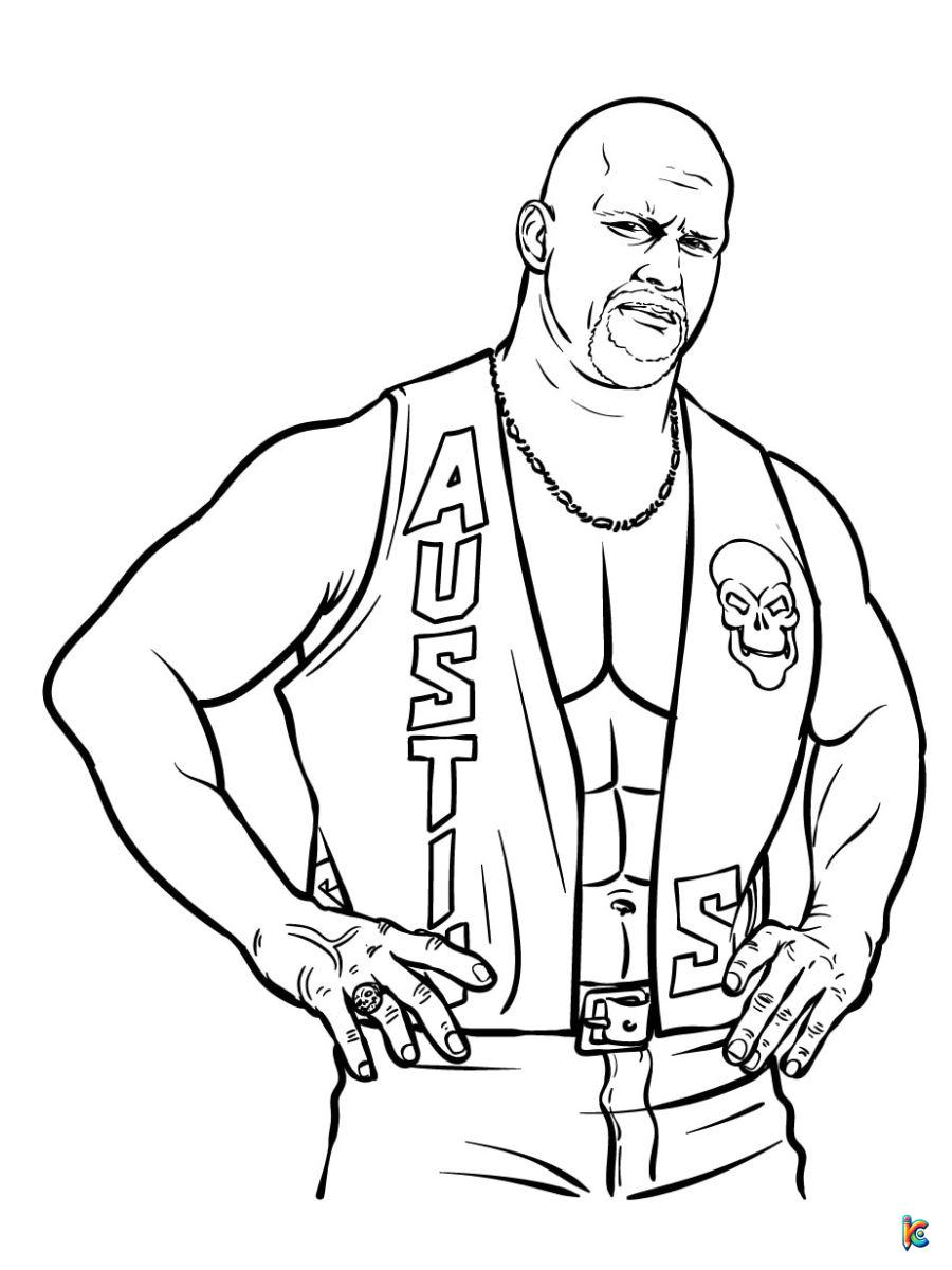 wwe coloring page