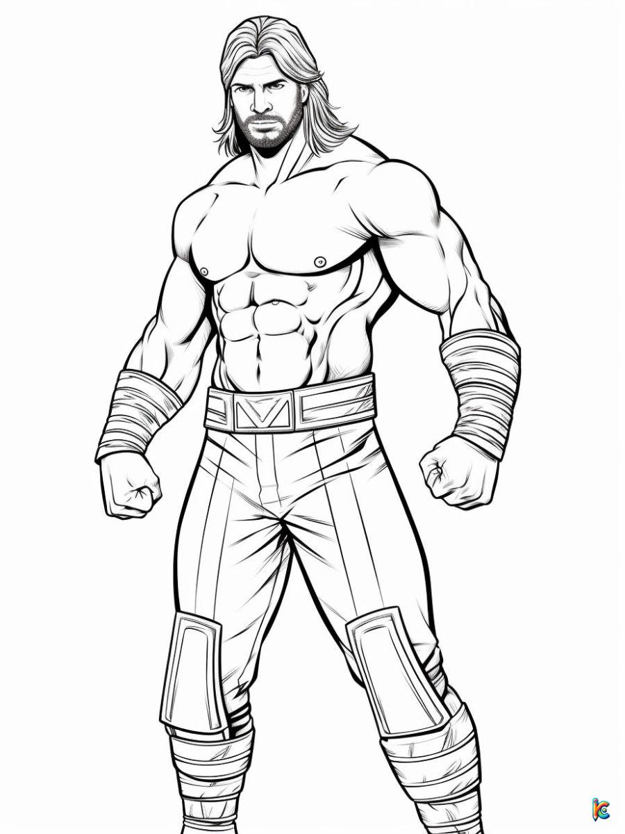 wwe coloring pages to print