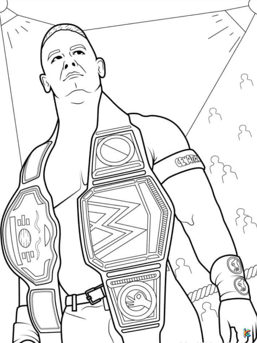 wwe printable coloring pages