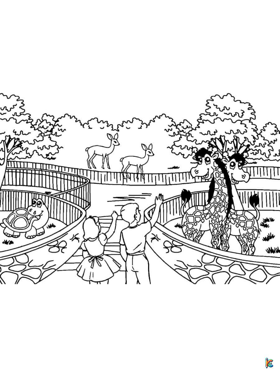 zoo animal coloring pages