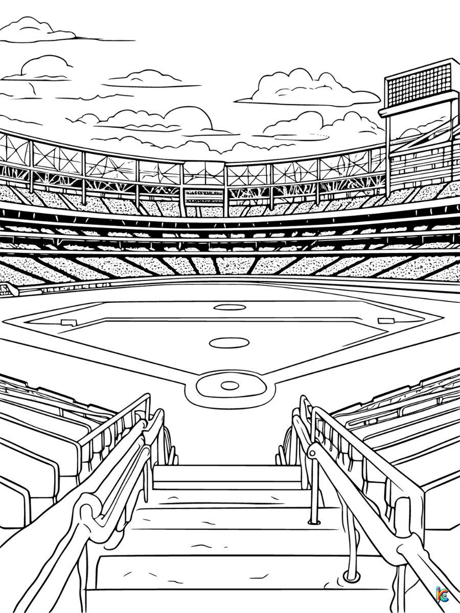 Baseball Field Coloring Pages